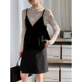 ブラック | V ネック ベロア キャミソール レイヤード | Bifrost