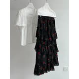 フラワープリント ティアードスカート スリット入り | Bifrost | 詳細画像8 