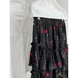 フラワープリント ティアードスカート スリット入り | Bifrost | 詳細画像9 