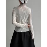 刺繍 ハイネック シアートップス | Bifrost | 詳細画像4 