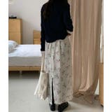 フラワープリント ロングスカート | Bifrost | 詳細画像2 