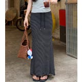 ドローストリング ボーダー マキシスカート | Bifrost | 詳細画像5 