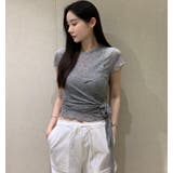 グレー | フリルスリーブ 2 点セット トップス | Bifrost