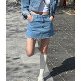 リボン刺繍 デニムミニスカート | Bifrost | 詳細画像8 