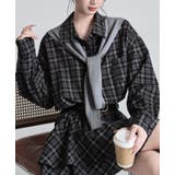 チェック柄 ティアードワンピース | Bifrost | 詳細画像1 