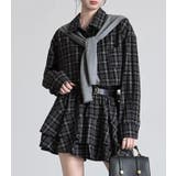 チェック柄 ティアードワンピース | Bifrost | 詳細画像3 