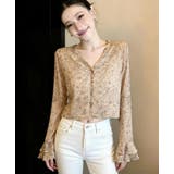 アンティークフラワー フリルカフス ブラウス | Bifrost | 詳細画像7 