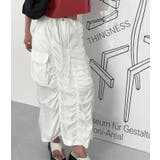 ホワイト | シャーリング カーゴマキシスカート | Bifrost