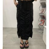 ブラック | シャーリング カーゴマキシスカート | Bifrost