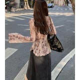 タイダイ柄 スリット フレアスリーブトップス | Bifrost | 詳細画像7 