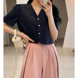 ブラック | リボンタイ クロップドトップス | Bifrost