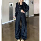 クロップド デニムジャケット ワイドパンツ セットアップ | Bifrost | 詳細画像5 