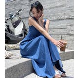 スクエアネック デニム ロングワンピース | Bifrost | 詳細画像12 