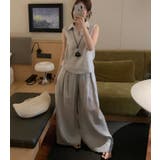 ノースリーブ シャツ ワイドパンツ セットアップ | Bifrost | 詳細画像2