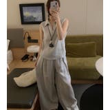 ノースリーブ シャツ ワイドパンツ セットアップ | Bifrost | 詳細画像3