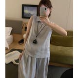 ノースリーブ シャツ ワイドパンツ セットアップ | Bifrost | 詳細画像4