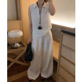 ノースリーブ シャツ ワイドパンツ セットアップ | Bifrost | 詳細画像6