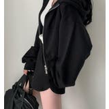 ブラック | ジップアップ パーカー ショートパンツ セット | Bifrost