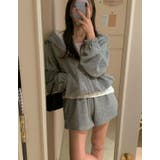 ジップアップ ニットパーカー ショートパンツ セット | Bifrost | 詳細画像2