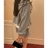ジップアップ ニットパーカー ショートパンツ セット | Bifrost | 詳細画像3
