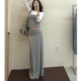 グレー | キャミソール ロングスカート セットアップ | Bifrost