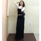 ブラック | キャミソール ロングスカート セットアップ | Bifrost