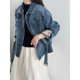 ベルト付き デニムジャケット | Bifrost | 詳細画像6 