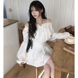 大人可愛い オフショルダー フリル シャーリング ミニワンピース | Bifrost | 詳細画像7
