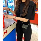 ブラック | クロップド T スリット入りワイドパンツ セットアップ カジュアル | Bifrost