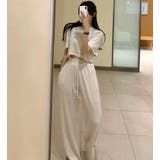 クロップド T スリット入りワイドパンツ セットアップ カジュアル | Bifrost | 詳細画像2