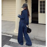 ジップアップ ジャケット ワイドパンツ デニムセットアップ | Bifrost | 詳細画像1 