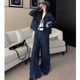 ジップアップ ジャケット ワイドパンツ デニムセットアップ | Bifrost | 詳細画像8 