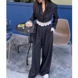 レース切り替え クロップドジャケット タックワイドパンツ セットアップ | Bifrost | 詳細画像11