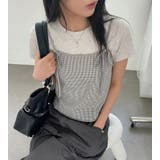 リボン付き キャミソール重ね着風 T シャツ | Bifrost | 詳細画像8 