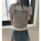 リボン付き キャミソール重ね着風 T シャツ | Bifrost | 詳細画像9 