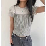 リボン付き キャミソール重ね着風 T シャツ | Bifrost | 詳細画像10 