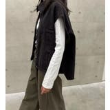 襟付き デニムベスト 前開き ルーズシルエット ショート | Bifrost | 詳細画像3 
