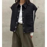 襟付き デニムベスト 前開き ルーズシルエット ショート | Bifrost | 詳細画像8 