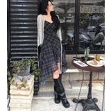 チェック柄 キャミソール アンバランス ヘム ワンピース タイト | Bifrost | 詳細画像10