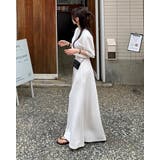クロップド半袖トップス × ウエスト紐付きマキシスカート セットアップ | Bifrost | 詳細画像11