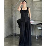 スクエアネック ベスト × タックワイドパンツ セットアップ | Bifrost | 詳細画像9