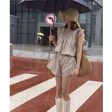 フリルスリーブ ギャザートップス × イージーショートパンツ セットアップ | Bifrost | 詳細画像6
