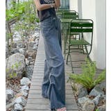 ハイウエスト サイドタック ワイドデニムパンツ フリンジヘム | Bifrost | 詳細画像2 