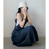 ウエストマーク デニムキャミワンピース サイドボタンデザイン | Bifrost | 詳細画像1 