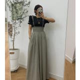 ウエストギャザー コンビネーション ワイドレッグオールインワン | Bifrost | 詳細画像7 
