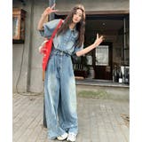 半袖ウォッシュドデニムオールインワン | Bifrost | 詳細画像10 