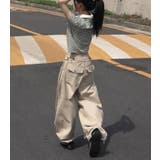 バックポケット付き サイドスリット ワイドデニムパンツ | Bifrost | 詳細画像4 