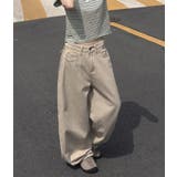 バックポケット付き サイドスリット ワイドデニムパンツ | Bifrost | 詳細画像5 