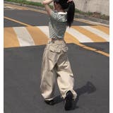 バックポケット付き サイドスリット ワイドデニムパンツ | Bifrost | 詳細画像7 