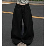 バックポケット付き サイドスリット ワイドデニムパンツ | Bifrost | 詳細画像11 